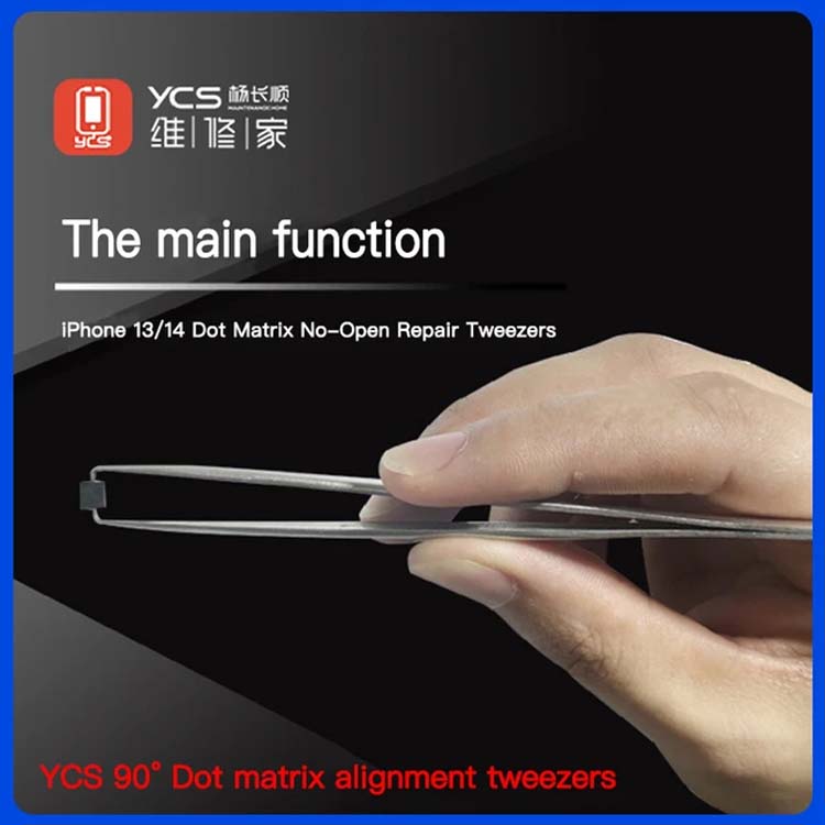 YCS Customized 90° Dot Matrix Alignment Tweezers